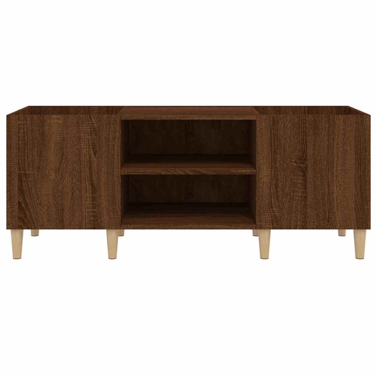 vidaXL Δισκοθήκη Καφέ Δρυς 121 x 38 x 48 εκ. από Επεξεργασμένο Ξύλο