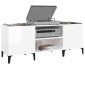 vidaXL Δισκοθήκη Λευκή 121 x 38 x 48 εκ. Επεξεργασμένο Ξύλο