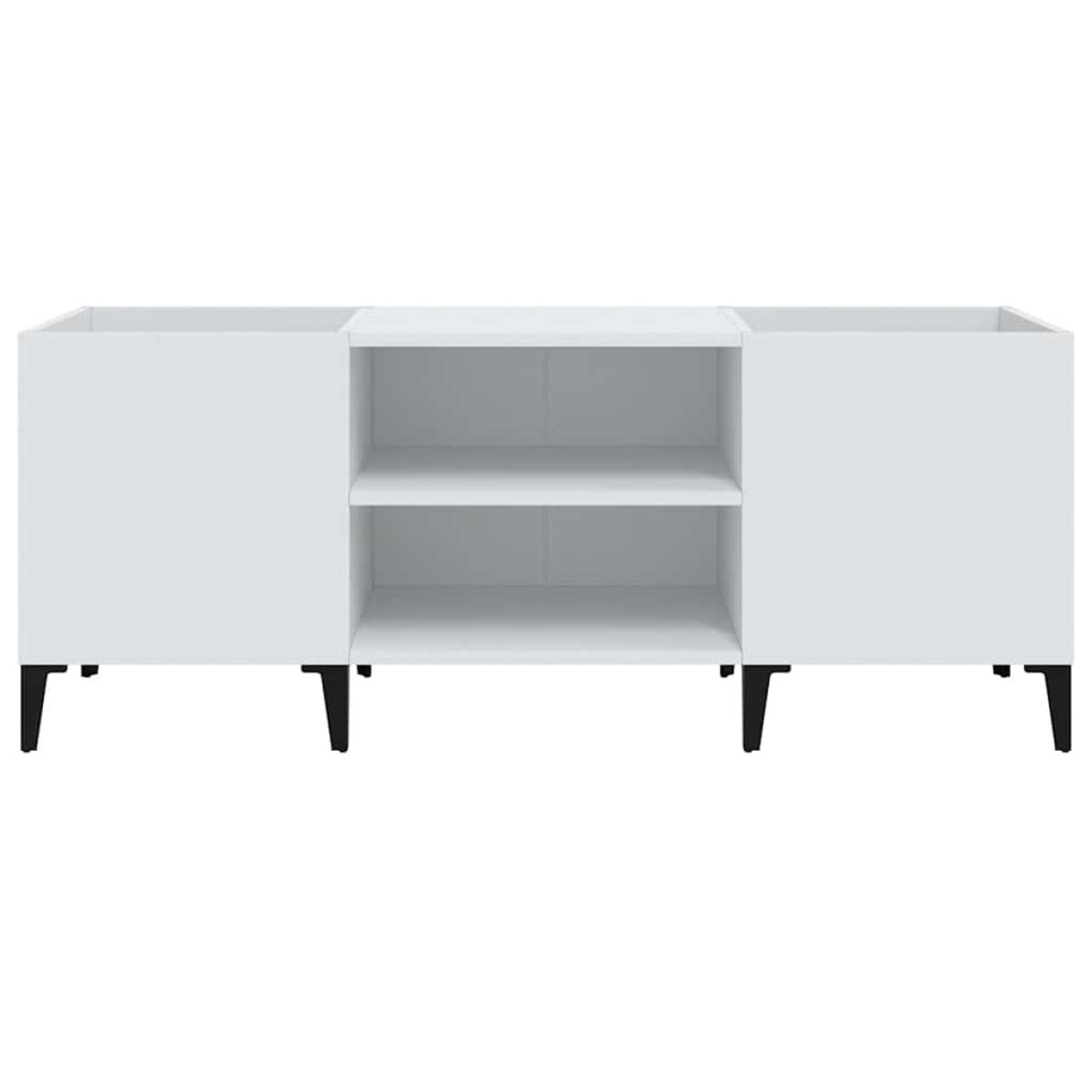 vidaXL Δισκοθήκη Λευκή 121 x 38 x 48 εκ. Επεξεργασμένο Ξύλο