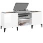 vidaXL Δισκοθήκη Γυαλιστερή Λευκή 121x38x48 εκ. από Επεξεργασμένο Ξύλο