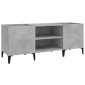 vidaXL Δισκοθήκη Γκρι Σκυροδέματος 121x38x48 εκ. Επεξεργασμένο Ξύλο