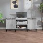 vidaXL Δισκοθήκη Γκρι Σκυροδέματος 121x38x48 εκ. Επεξεργασμένο Ξύλο