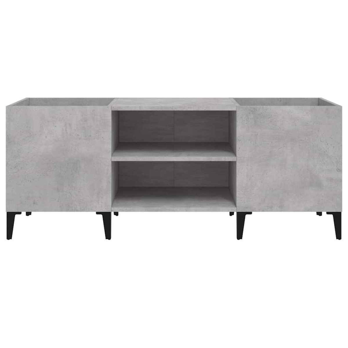vidaXL Δισκοθήκη Γκρι Σκυροδέματος 121x38x48 εκ. Επεξεργασμένο Ξύλο