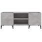 vidaXL Δισκοθήκη Γκρι Σκυροδέματος 121x38x48 εκ. Επεξεργασμένο Ξύλο