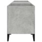 vidaXL Δισκοθήκη Γκρι Σκυροδέματος 121x38x48 εκ. Επεξεργασμένο Ξύλο