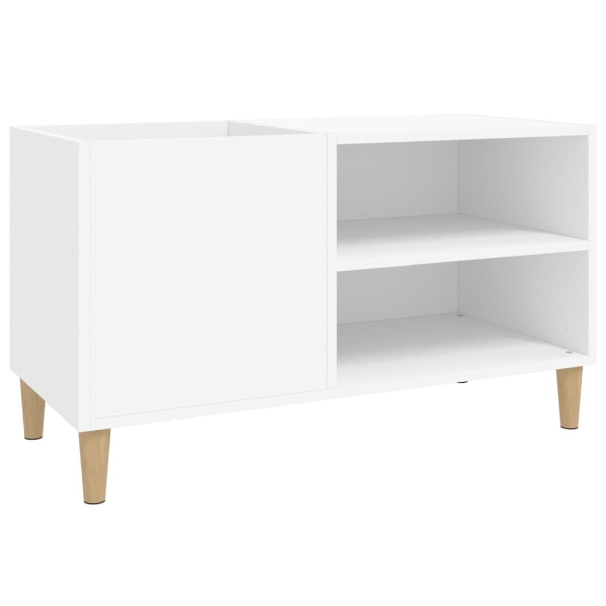 vidaXL Δισκοθήκη Λευκή 84,5 x 38 x 48 εκ. από Επεξεργασμένο Ξύλο