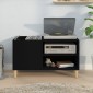 vidaXL Δισκοθήκη Μαύρη 84,5 x 38 x 48 εκ. από Επεξεργασμένο Ξύλο