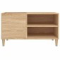 vidaXL Δισκοθήκη Sonoma Δρυς 84,5 x 38 x 48 εκ. από Επεξεργασμένο Ξύλο