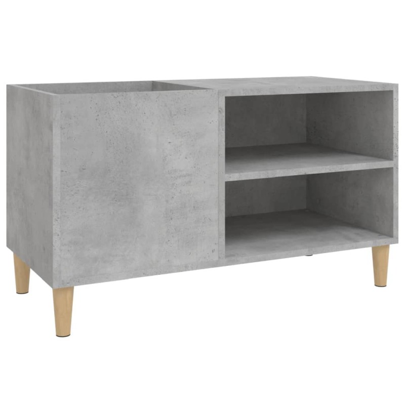 vidaXL Δισκοθήκη Γκρι Σκυροδέματος 84,5x38x48 εκ. Επεξεργασμένο Ξύλο