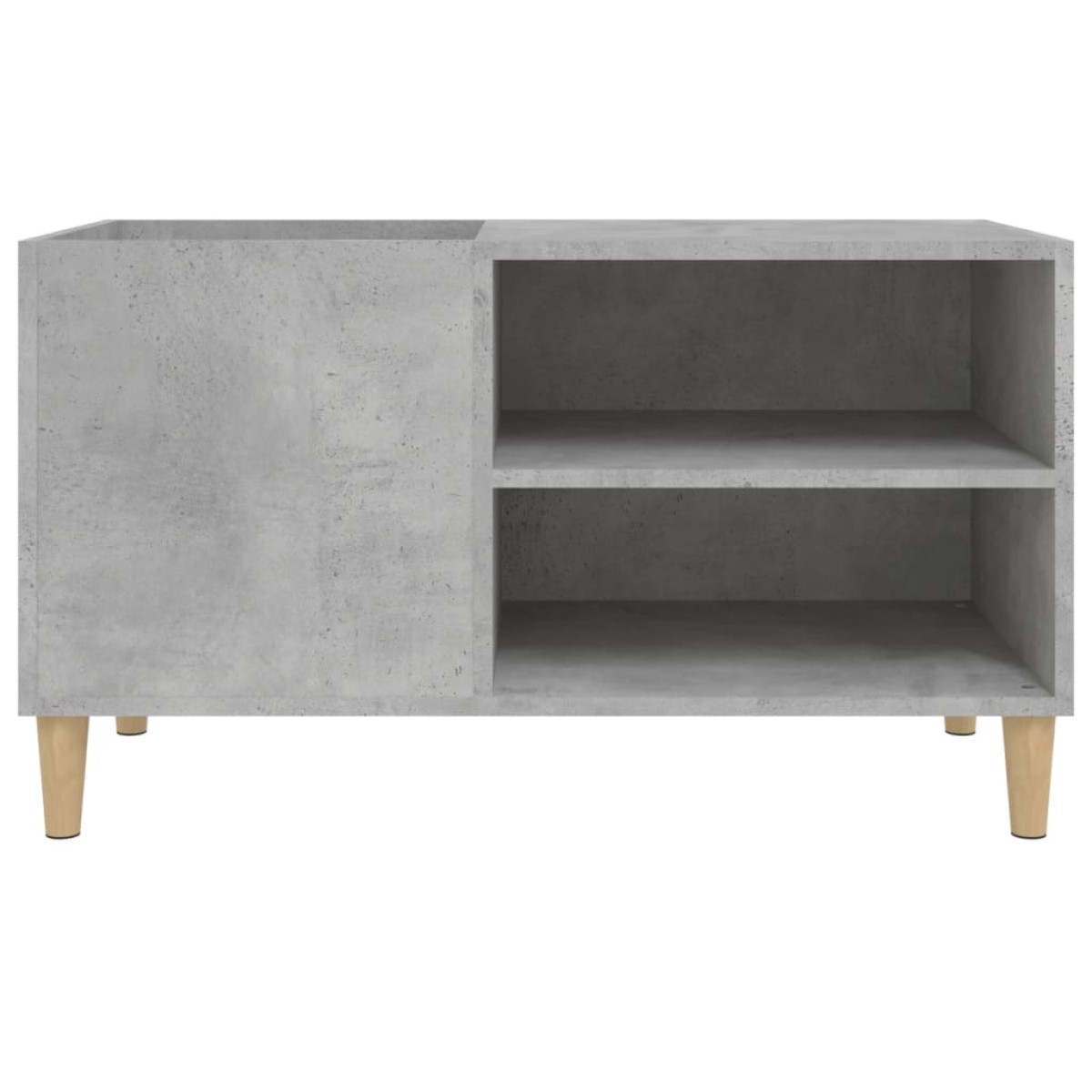 vidaXL Δισκοθήκη Γκρι Σκυροδέματος 84,5x38x48 εκ. Επεξεργασμένο Ξύλο