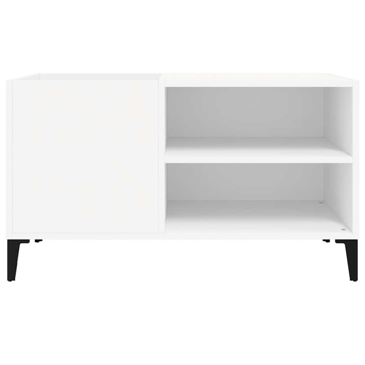 vidaXL Δισκοθήκη Λευκή 84,5 x 38 x 48 εκ. από Επεξεργασμένο Ξύλο