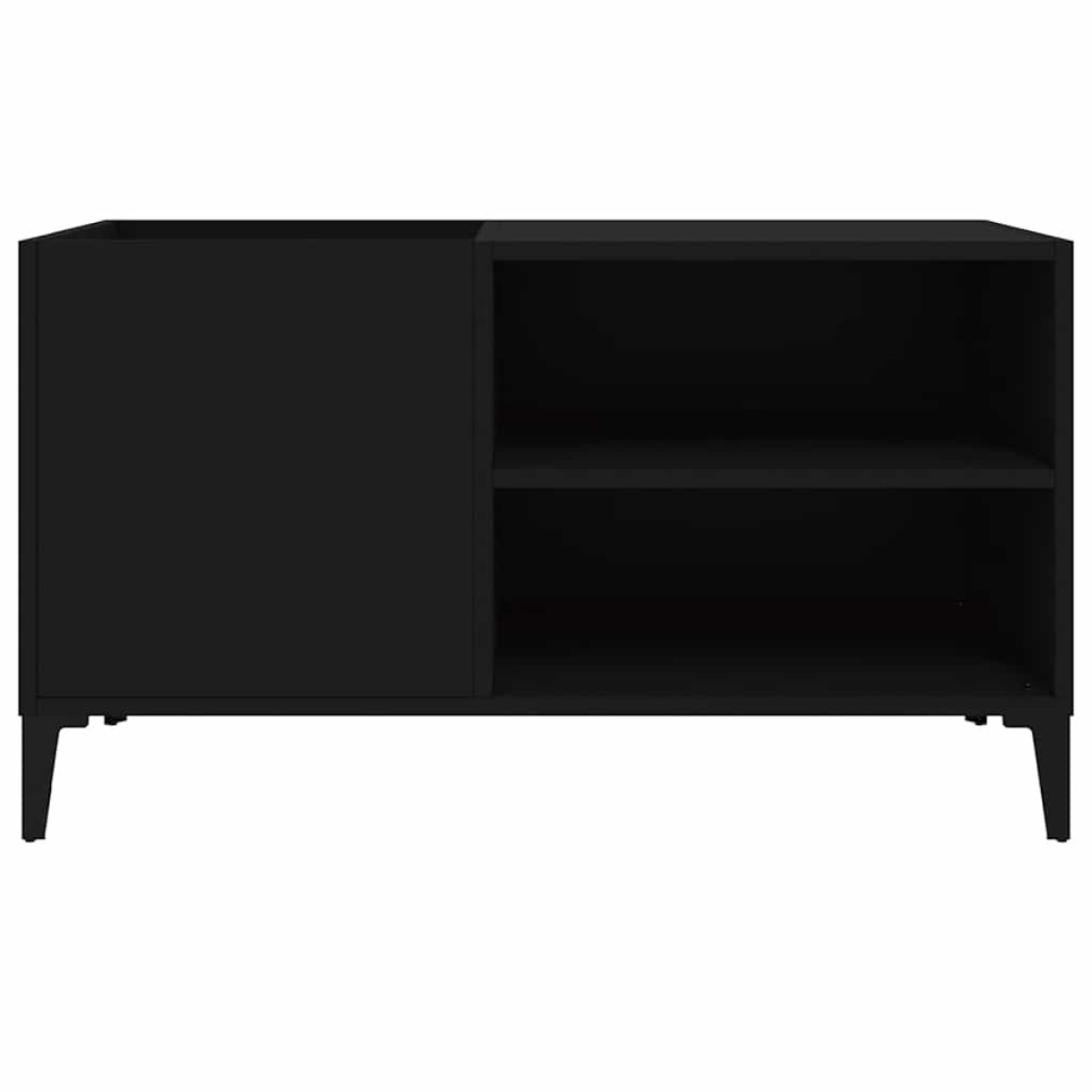 vidaXL Δισκοθήκη Μαύρη 84,5 x 38 x 48 εκ. από Επεξεργασμένο Ξύλο
