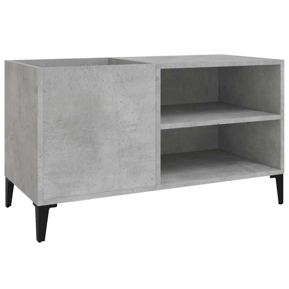 vidaXL Δισκοθήκη Γκρι Σκυροδέματος 84,5x38x48 εκ. Επεξεργασμένο Ξύλο