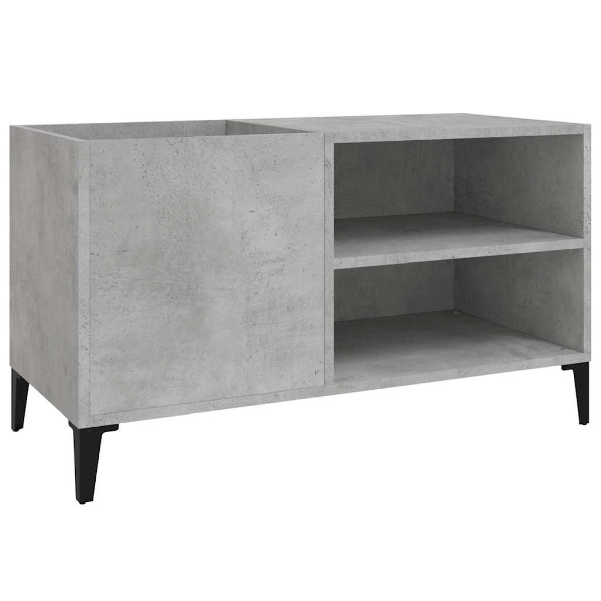 vidaXL Δισκοθήκη Γκρι Σκυροδέματος 84,5x38x48 εκ. Επεξεργασμένο Ξύλο