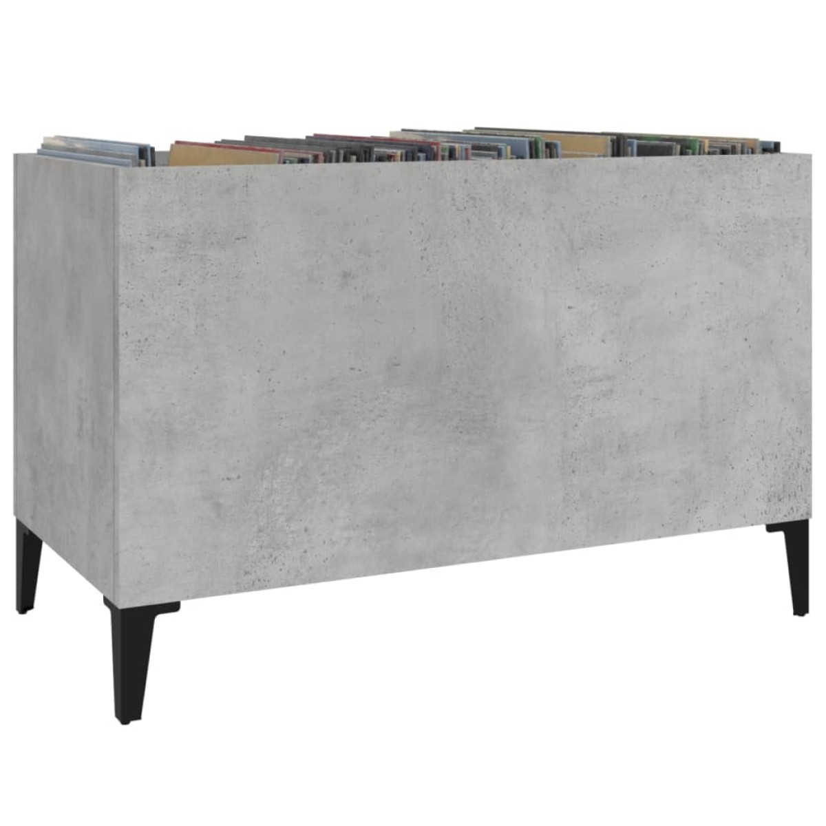 vidaXL Δισκοθήκη Γκρι Σκυροδέματος 74,5x38x48 εκ. Επεξεργασμένο Ξύλο