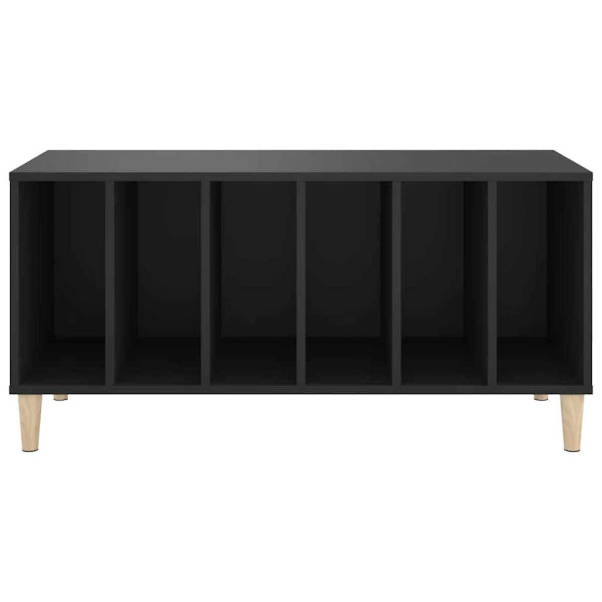 vidaXL Έπιπλο Δίσκων Μαύρο 100 x 38 x 48 εκ. από Επεξεργασμένο Ξύλο