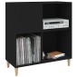 vidaXL Δισκοθήκη Μαύρη 84,5 x 38 x 89 εκ. από Επεξεργασμένο Ξύλο