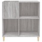 vidaXL Δισκοθήκη Γκρι Sonoma 84,5 x 38 x 89 εκ. από Επεξεργασμένο Ξύλο