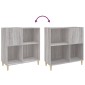 vidaXL Δισκοθήκη Γκρι Sonoma 84,5 x 38 x 89 εκ. από Επεξεργασμένο Ξύλο