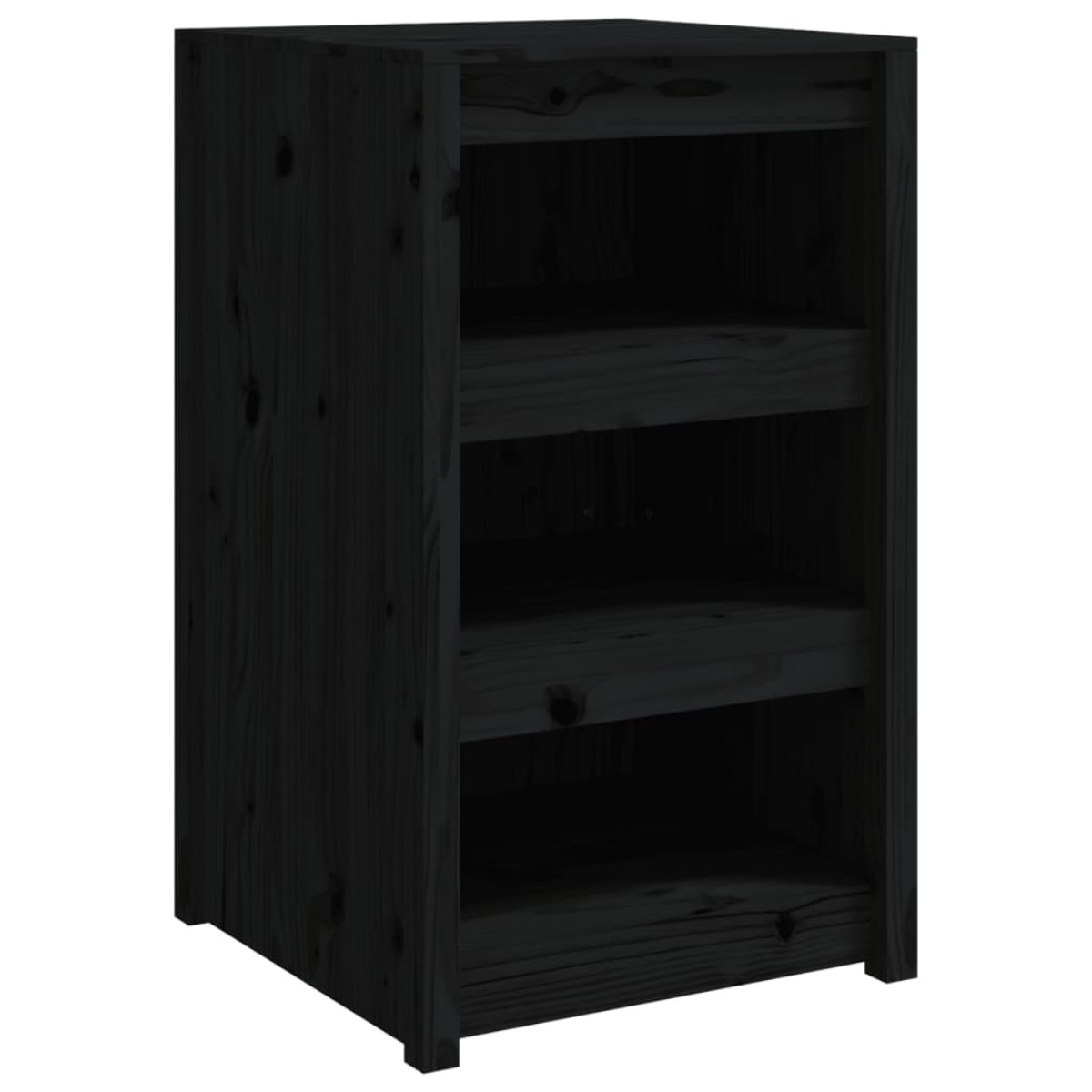 vidaXL Ντουλάπι Κουζίνας Εξ. Χώρου Μαύρο 55x55x92 εκ Μασίφ Ξύλο Πεύκου