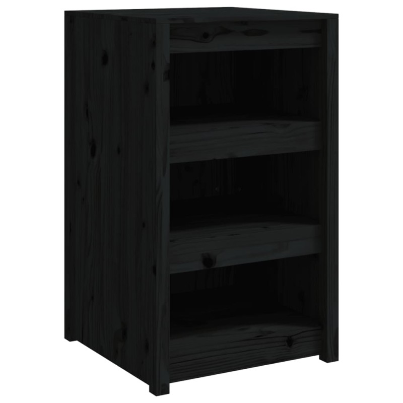 vidaXL Ντουλάπι Κουζίνας Εξ. Χώρου MEPPEL Μαύρο 55x55x92 εκ Μασίφ Ξύλο Πεύκου