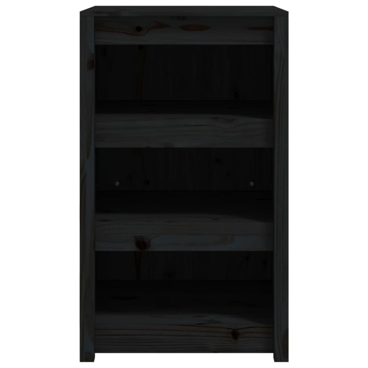 vidaXL Ντουλάπι Κουζίνας Εξ. Χώρου Μαύρο 55x55x92 εκ Μασίφ Ξύλο Πεύκου
