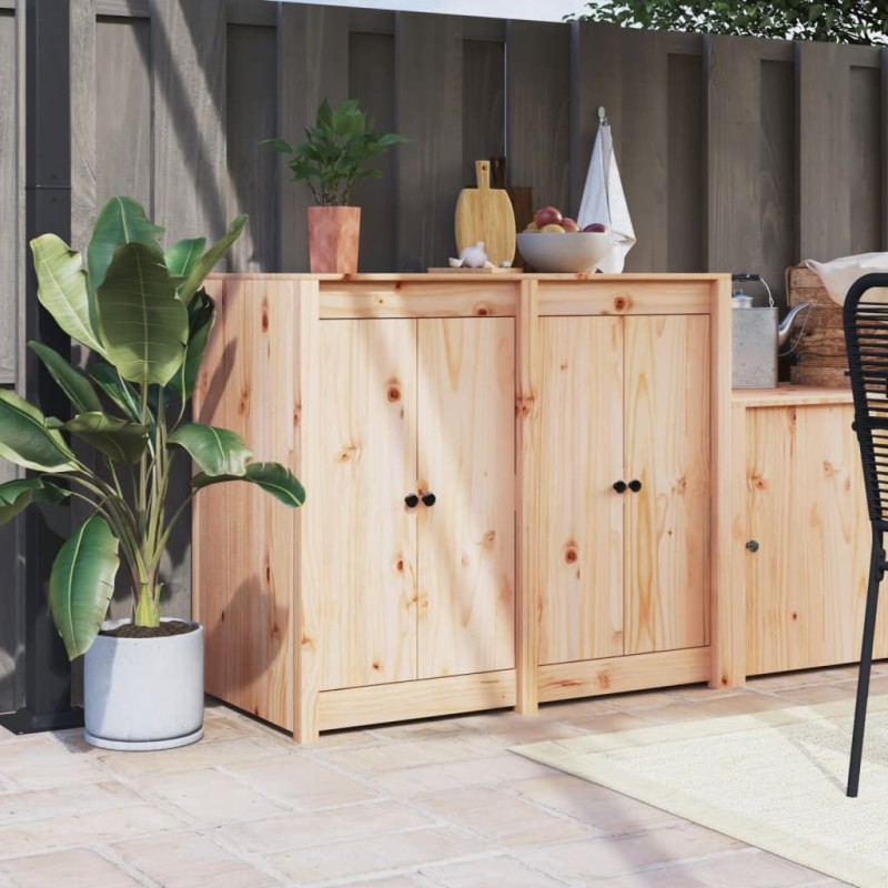 vidaXL Πόρτες Κουζίνας Εξ. Χώρου MEPPEL 2 τεμ. 50x9x82 εκ. Μασίφ Πεύκο