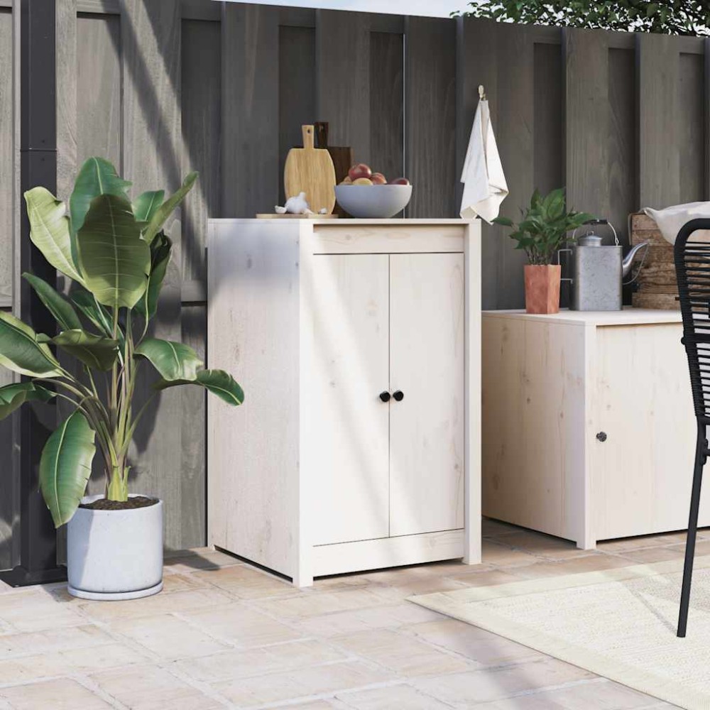 vidaXL Πόρτες Κουζίνας Εξ. Χώρου MEPPEL Λευκές 50x9x82 εκ Μασίφ Ξύλο Πεύκου