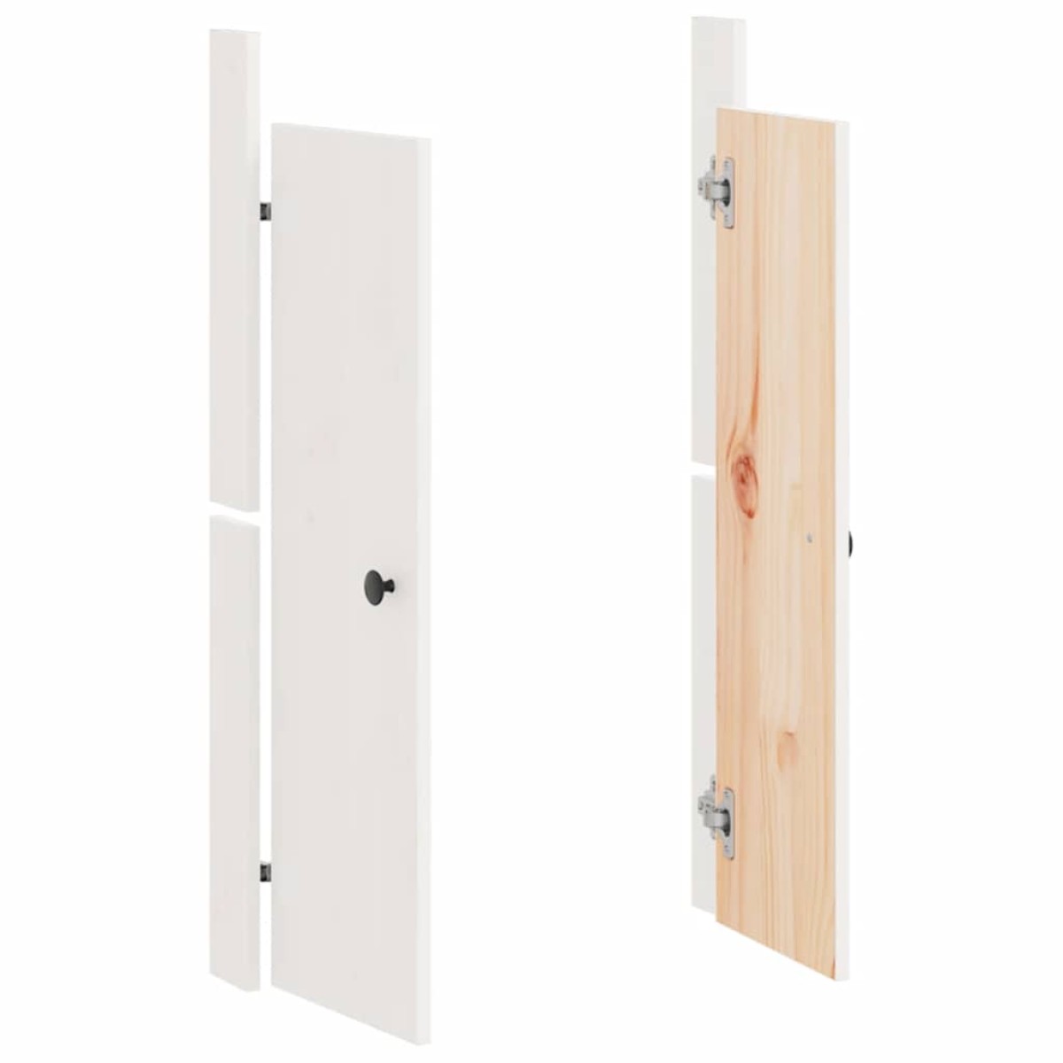 vidaXL Πόρτες Κουζίνας Εξ. Χώρου 2 τεμ. Λευκές 50x9x82 εκ. Μασίφ Πεύκο