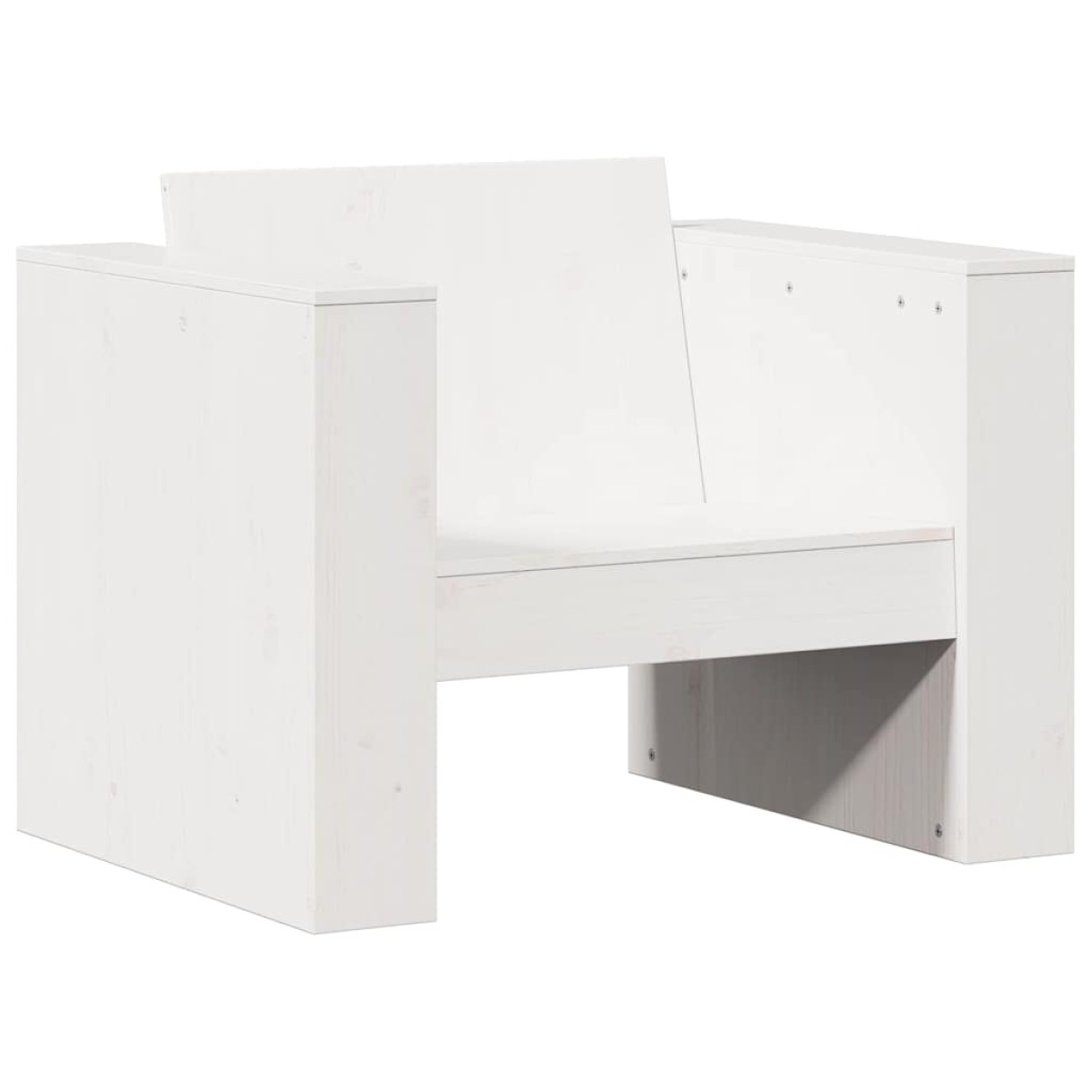 vidaXL Καναπές Κήπου Λευκός 79 x 60 x 62 εκ. από Μασίφ Ξύλο Πεύκου