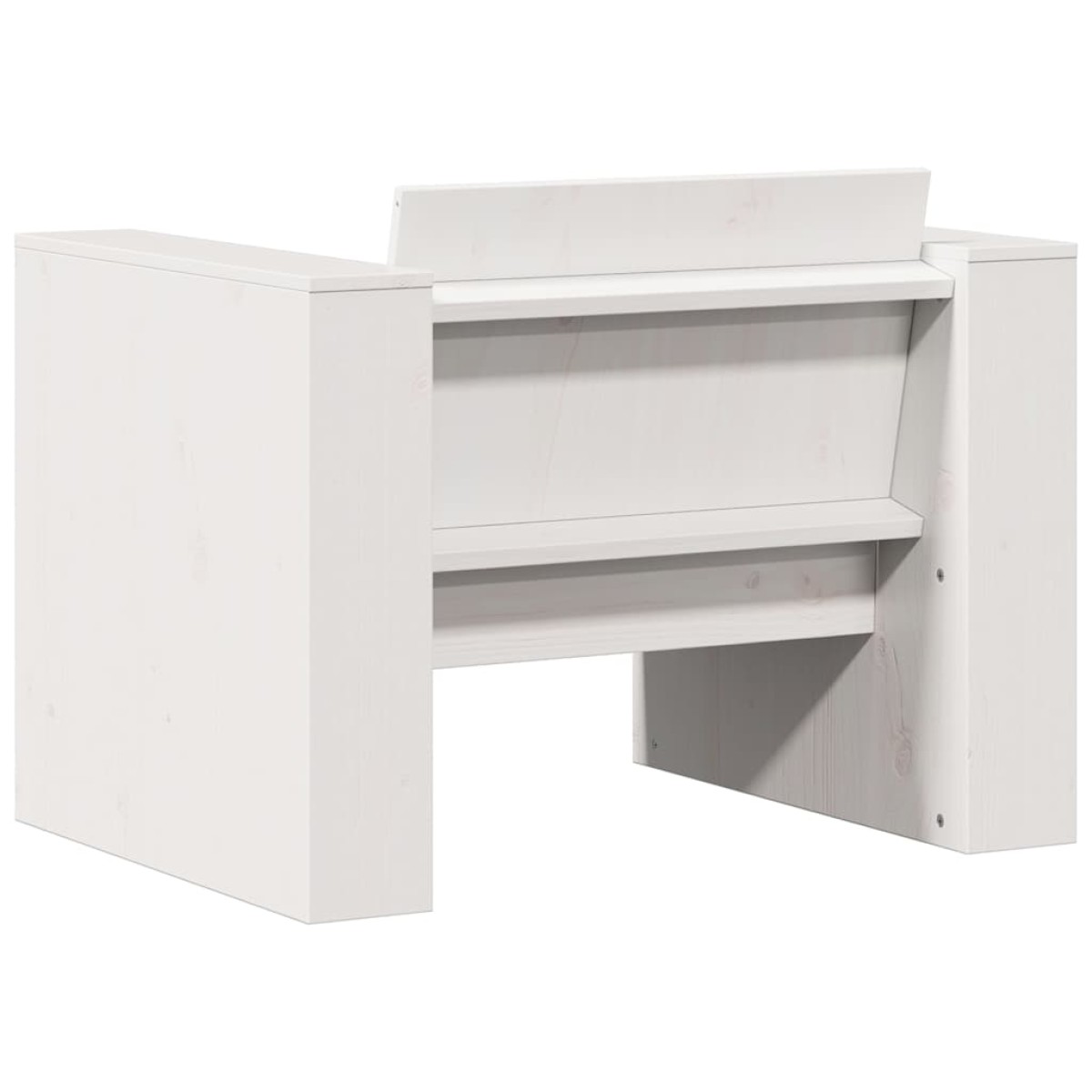 vidaXL Καναπές Κήπου Λευκός 79 x 60 x 62 εκ. από Μασίφ Ξύλο Πεύκου
