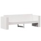 vidaXL Καναπές Κήπου Τριθέσιος Λευκός 189x60x62 εκ. Μασίφ Ξύλο Πεύκου
