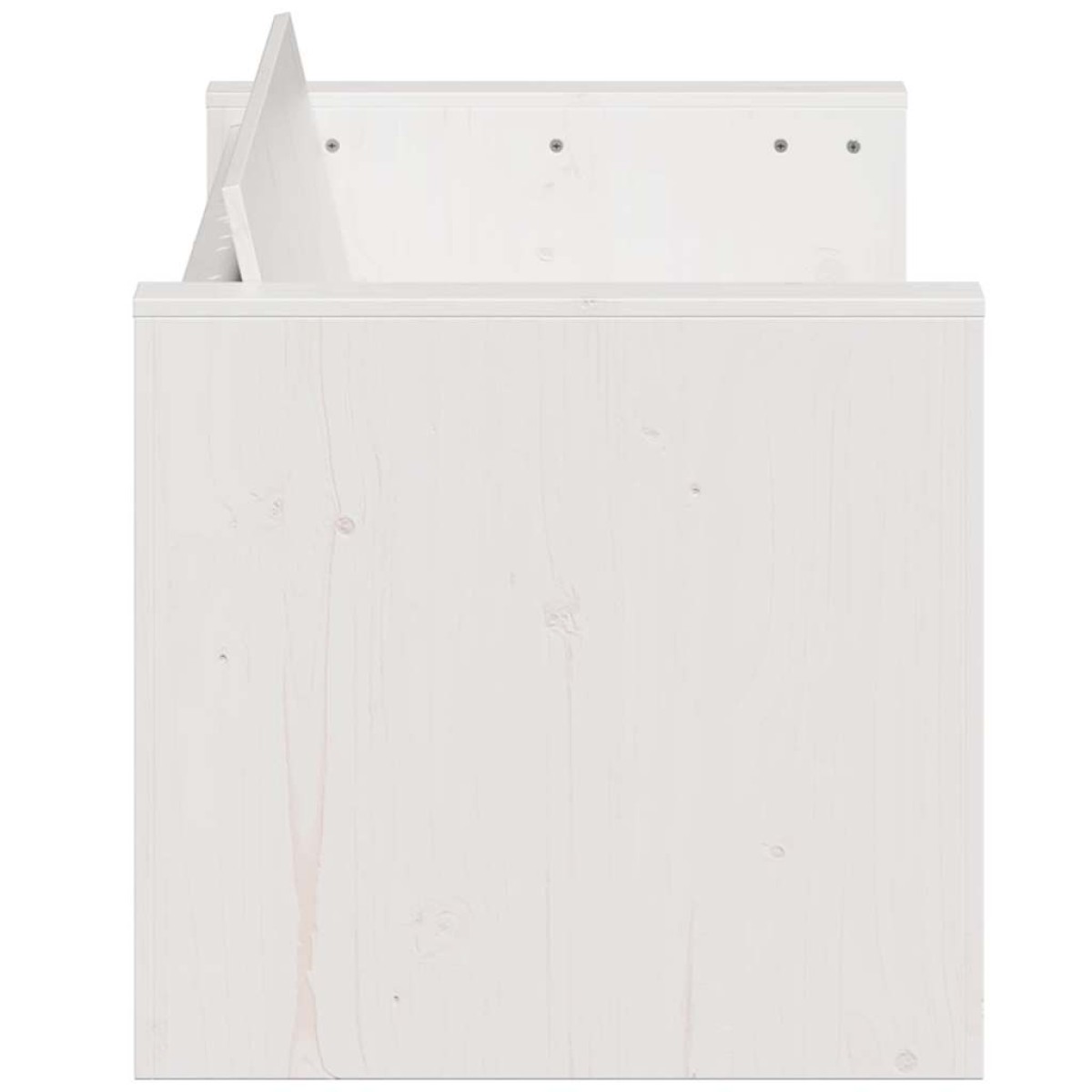 vidaXL Καναπές Κήπου Τριθέσιος Λευκός 189x60x62 εκ. Μασίφ Ξύλο Πεύκου