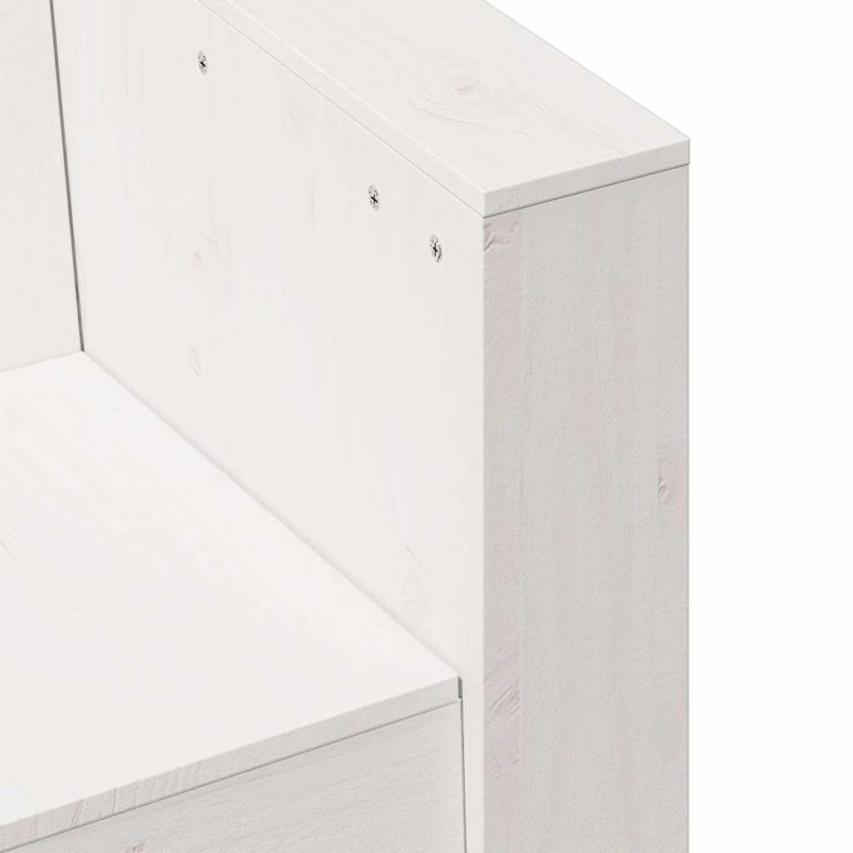 vidaXL Καναπές Κήπου Τριθέσιος Λευκός 189x60x62 εκ. Μασίφ Ξύλο Πεύκου