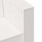 vidaXL Καναπές Κήπου Τριθέσιος Λευκός 189x60x62 εκ. Μασίφ Ξύλο Πεύκου