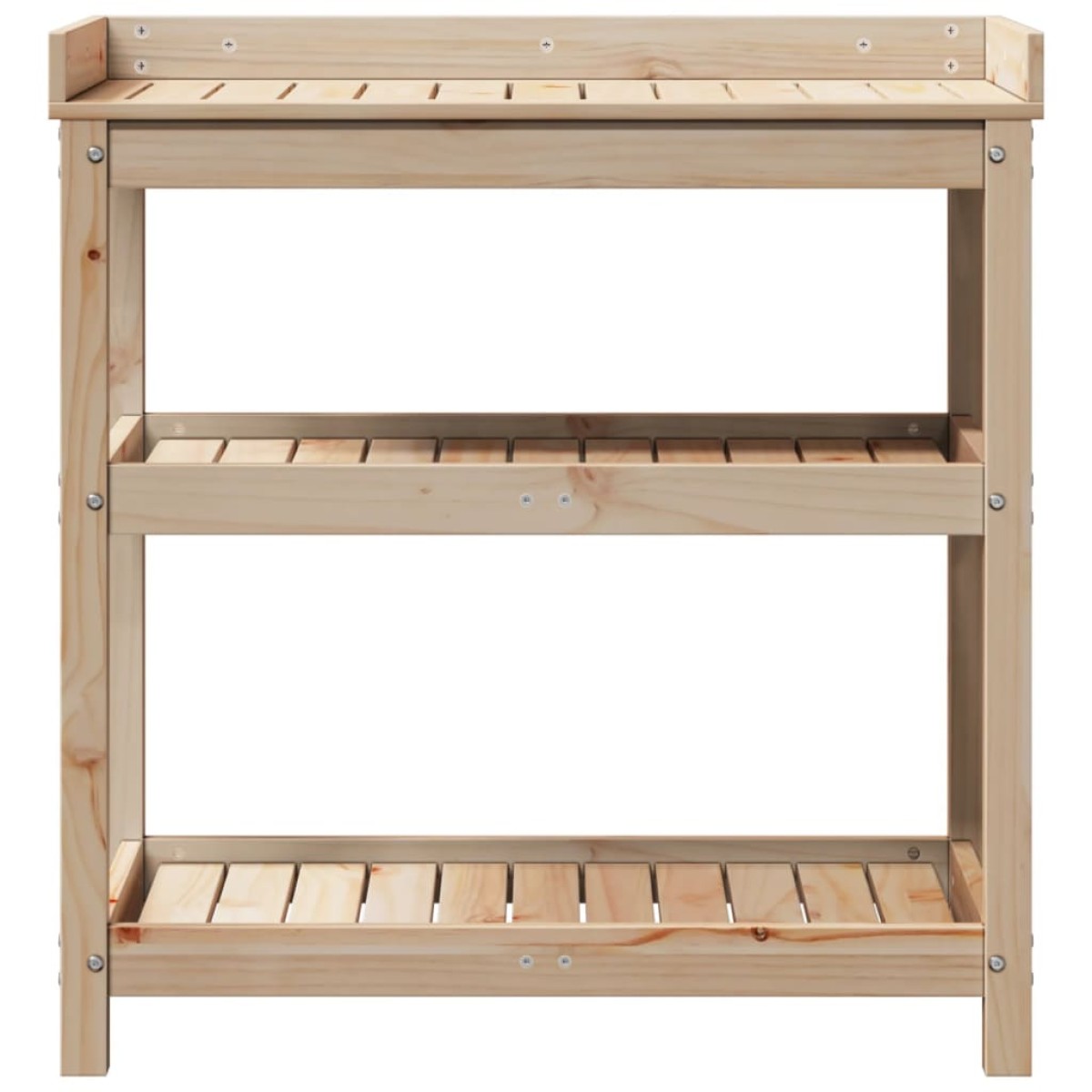 vidaXL Τραπέζι Κηπουρικής με Ράφια 82,5x45x86,5 εκ. Μασίφ Ξύλο Πεύκου