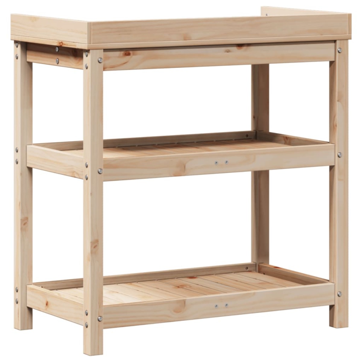 vidaXL Τραπέζι Κηπουρικής με Ράφια 82,5x45x86,5 εκ. Μασίφ Ξύλο Πεύκου