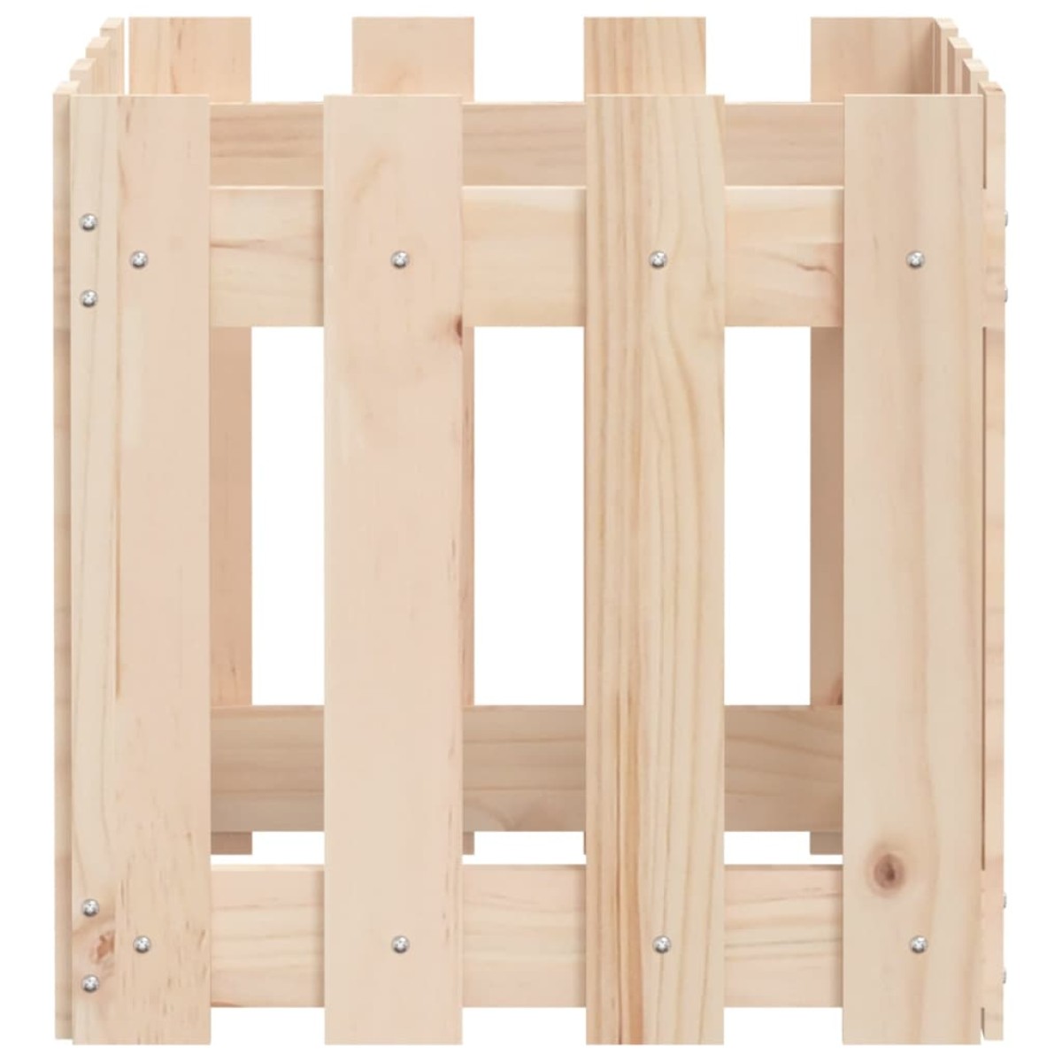 vidaXL Ζαρντινιέρα με Σχέδιο Φράχτη 40 x 40 x 40 εκ. Μασίφ Ξύλο Πεύκου