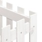 vidaXL Ζαρντινιέρα με Σχέδιο Φράχτη Λευκή 40 x 40 x 40 εκ. Μασίφ Πεύκο