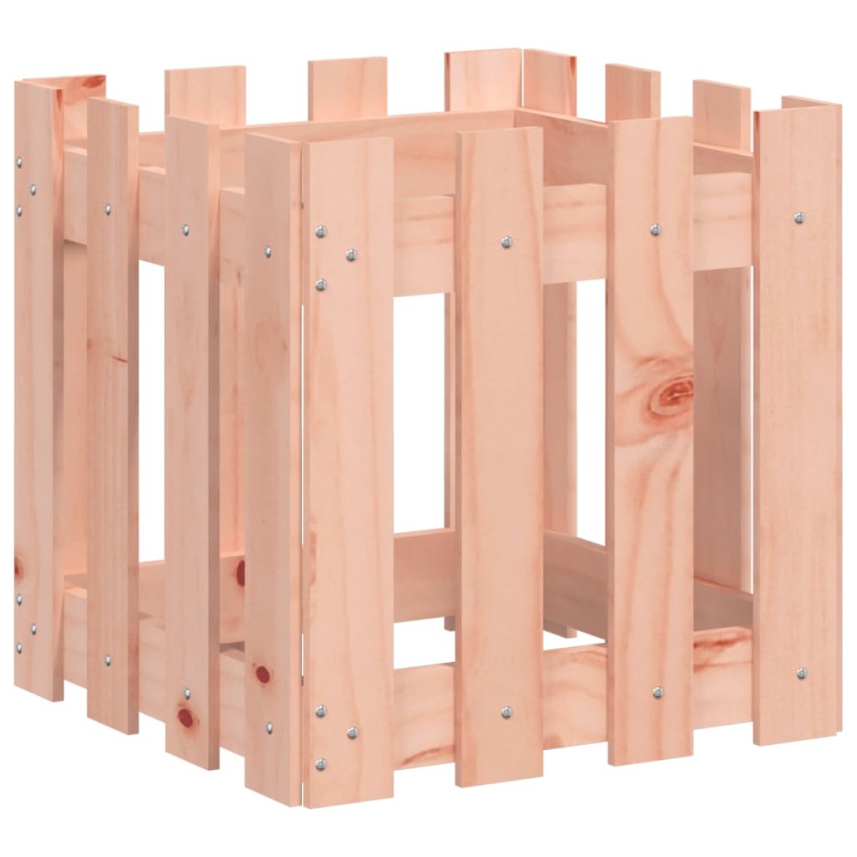 vidaXL Ζαρντινιέρα με Σχ. Φράχτη 40x40x40 εκ. Μασίφ Ξύλο Ψευδοτσούγκας