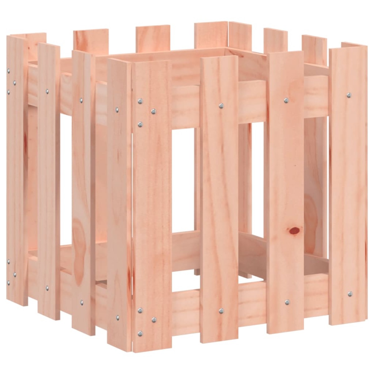 vidaXL Ζαρντινιέρα με Σχ. Φράχτη 40x40x40 εκ. Μασίφ Ξύλο Ψευδοτσούγκας