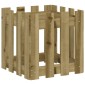 vidaXL Ζαρντινιέρα με Σχέδιο Φράχτη 40x40x40 εκ. Εμποτισμ. Ξύλο Πεύκου