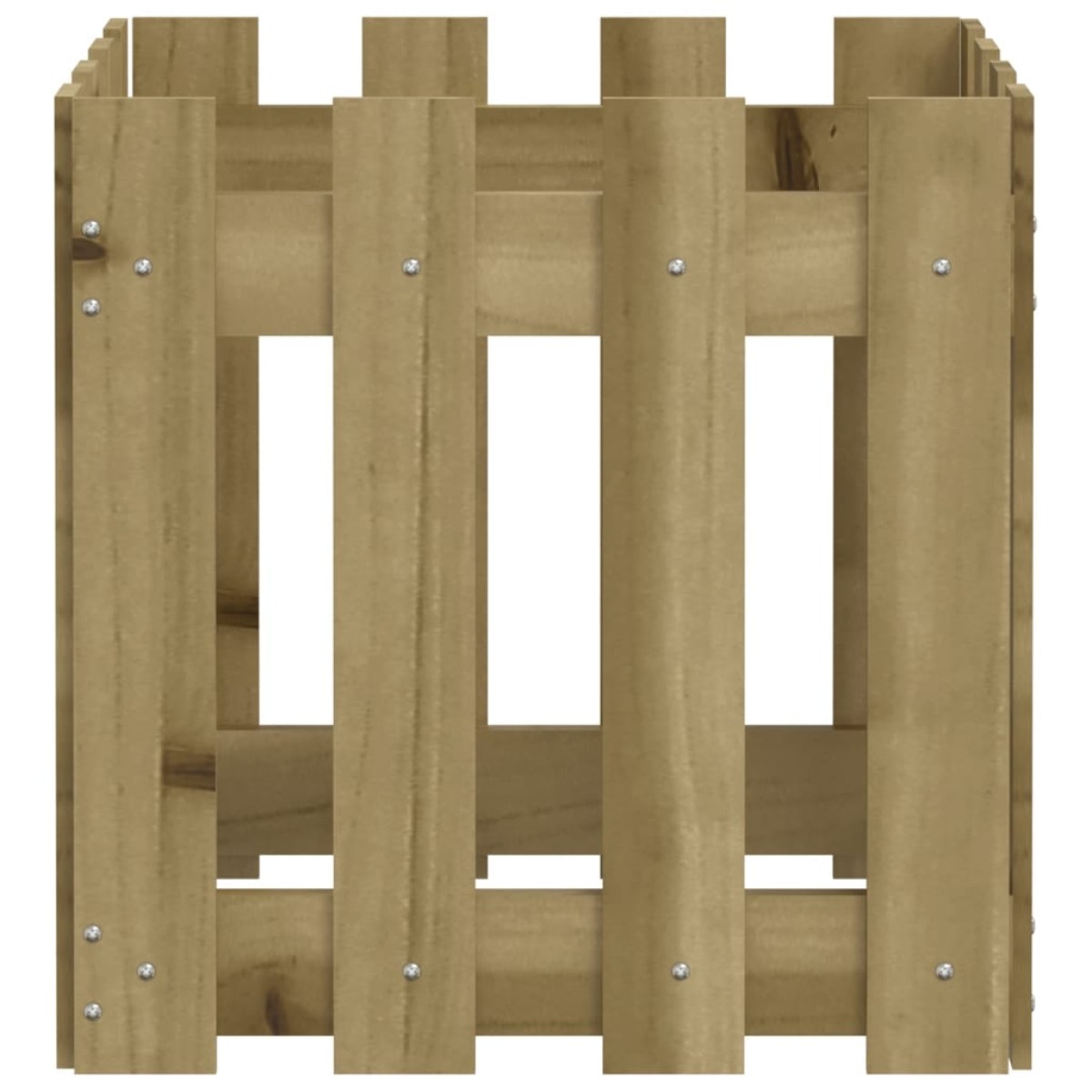 vidaXL Ζαρντινιέρα με Σχέδιο Φράχτη 40x40x40 εκ. Εμποτισμ. Ξύλο Πεύκου