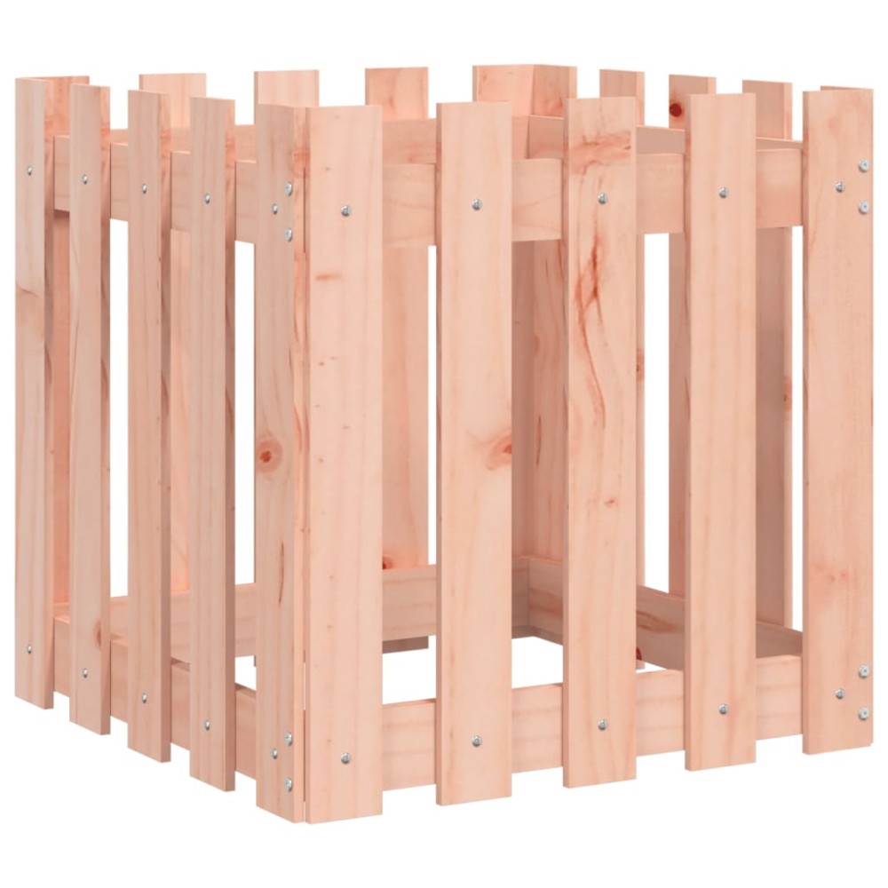 vidaXL Ζαρντινιέρα με Σχ. Φράχτη 50x50x50 εκ. Μασίφ Ξύλο Ψευδοτσούγκας