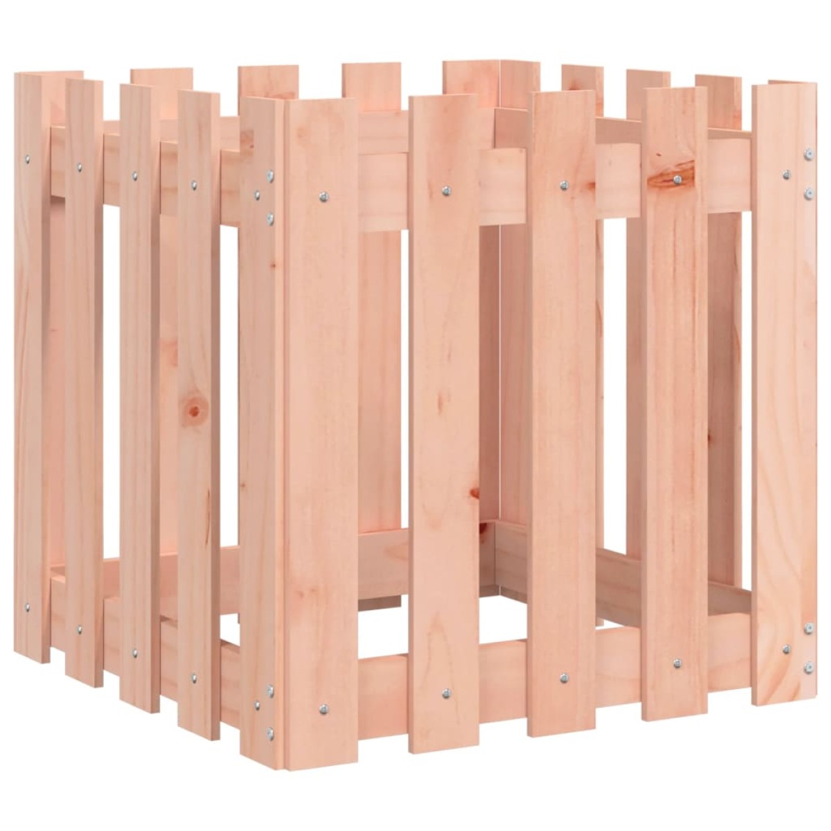 vidaXL Ζαρντινιέρα με Σχ. Φράχτη 50x50x50 εκ. Μασίφ Ξύλο Ψευδοτσούγκας