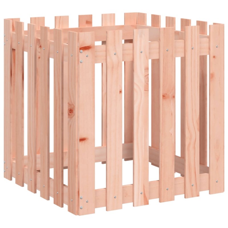 vidaXL Ζαρντινιέρα με Σχ. Φράχτη 60x60x60 εκ. Μασίφ Ξύλο Ψευδοτσούγκας