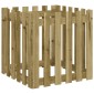 vidaXL Ζαρντινιέρα με Σχέδιο Φράχτη 60x60x60 εκ. Εμποτισμ. Ξύλο Πεύκου