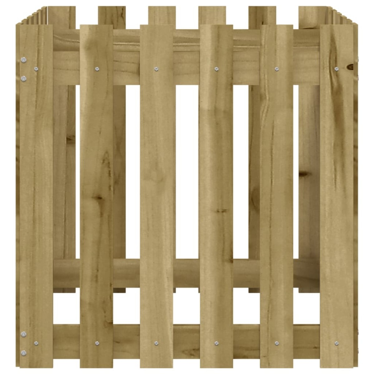 vidaXL Ζαρντινιέρα με Σχέδιο Φράχτη 60x60x60 εκ. Εμποτισμ. Ξύλο Πεύκου