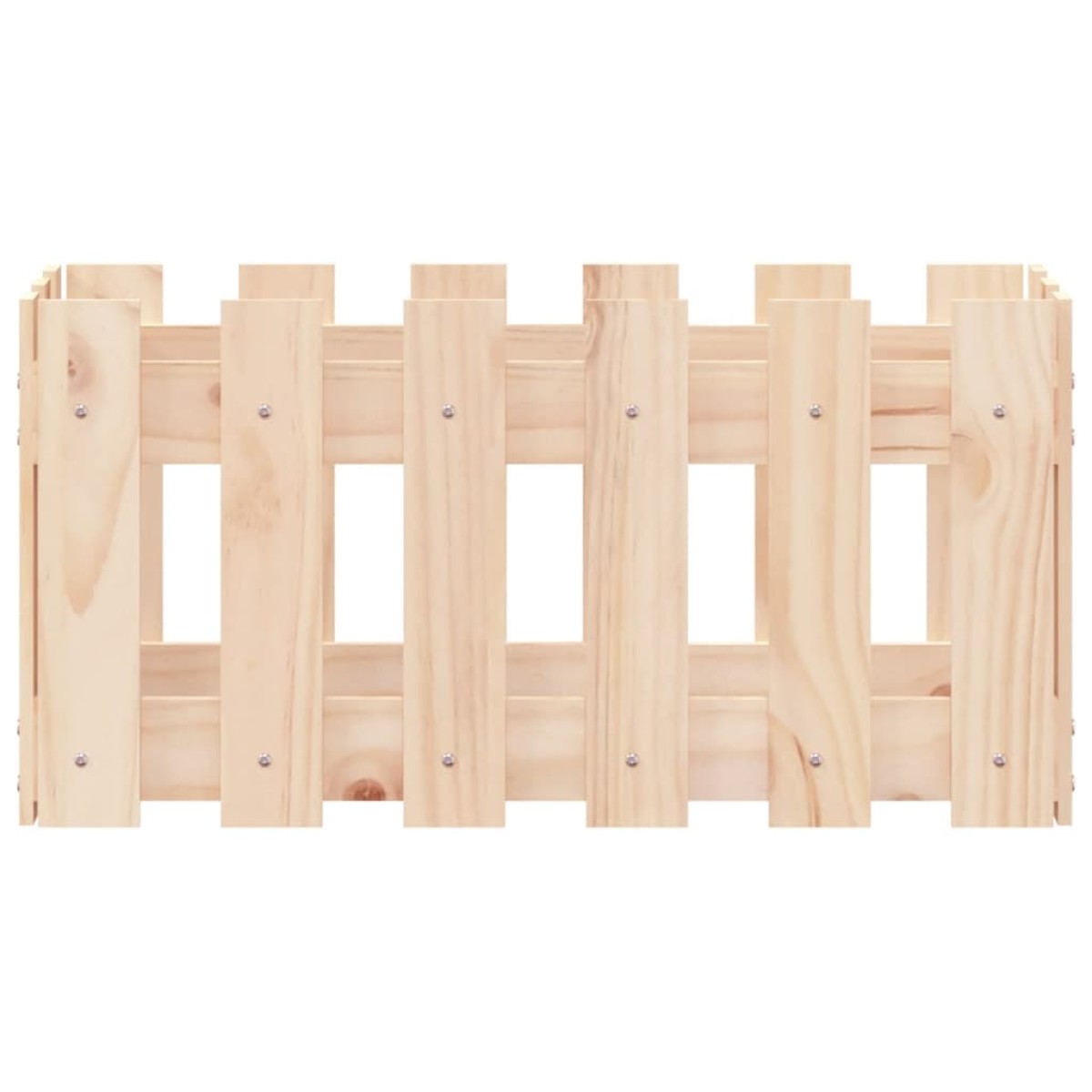 vidaXL Ζαρντινιέρα με Σχέδιο Φράχτη 60 x 30 x 30 εκ. Μασίφ Ξύλο Πεύκου