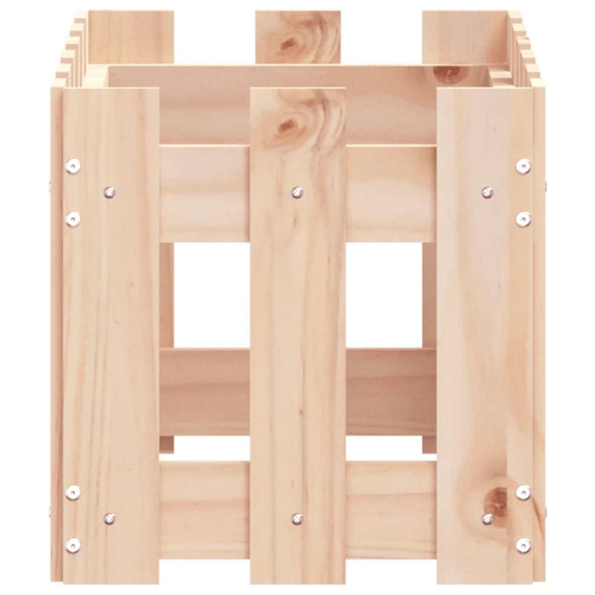 vidaXL Ζαρντινιέρα με Σχέδιο Φράχτη 60 x 30 x 30 εκ. Μασίφ Ξύλο Πεύκου